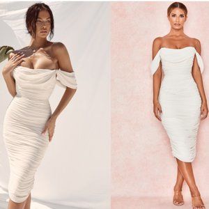 house of cb, carlotta ivory dress, xs